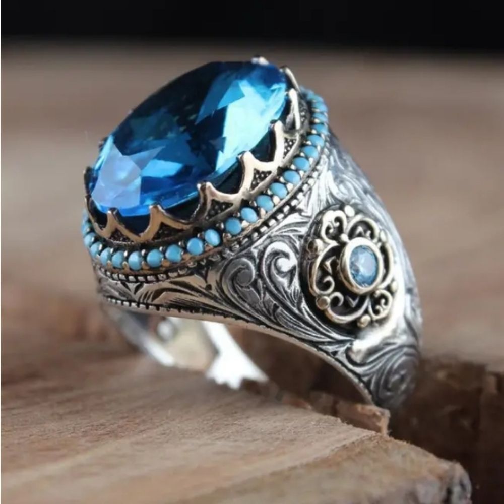 Retro vintage ring for men sz 10